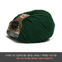 나은몰 울토탈 가디건 목도리 털실 모자 숄 뜨개질 넥워머 뜨개실, DIY세트 10432 리프 그린