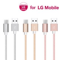 테크데이타 for LG Mobile C타입 메탈 데이터 케이블 2M, 실버