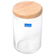 토탈하우스 오션글라스 POP Jar 나무뚜껑 밀폐유리병, 오션-POP-Jar-나무뚜껑-밀폐유리병-750ml, 1p