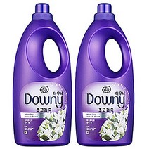 다우니 초고농축 퍼플 섬유유연제 화이트티와 릴리, 2L, 2개