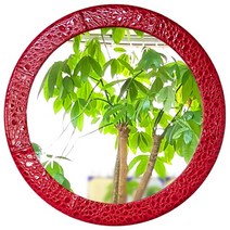 [골든벨] m가죽 대형 벽거울 50cm (5종), 레드(7301)