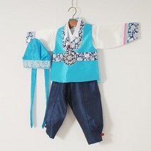 루아한복 청아한복_파랑배자