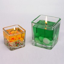 워터캔들+심지+캔들용기 구성! 초간단 DIY 워터캔들세트, 1개, 선택3-2 워터캔들 사각램프(S사이즈_80ml)