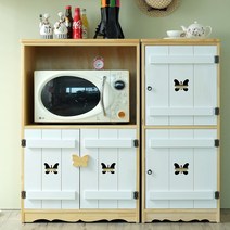 나무다움 원목 나비 전자렌지장 수납장형렌지대, 화이트