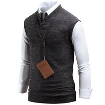 다꾸앙 남성용 BR 오피 헨리넥 니트조끼