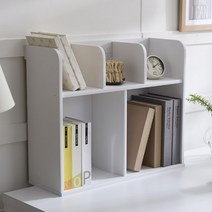 [홈퍼니] 심플 60cm 2단 세칸형 책꽂이, 화이트