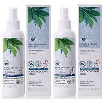 DRAMA 상쾌한향 발냄새제거제 1+1 풋데오드란트 운동화 구두 발바닥땀, 200ml, (1+1)