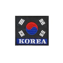 벨크로 태극기, KOREA 블랙블루, 1개