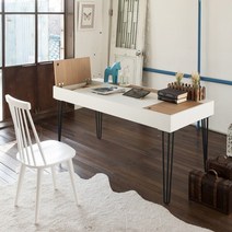 비앙스 로시 1600 수납책상, B형(화이트+내츄럴우드)