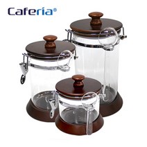 [카페리아] 나무/아크릴 밀폐용기 500ml+750ml+1000ml (CA1/CA2/CA3), 상세 설명 참조