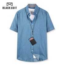 [블랙수트] DN258 다니엘 슬림핏 반팔 청남방 [BS_044]