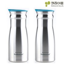 키친아트 라팔 원터치 스텐물병 1.0L(1+1) 피쳐, 실버, 1000ml