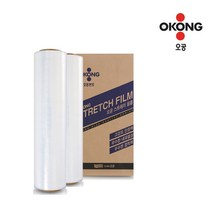 오공 스트레치 필름 15mic 1롤 공업용 포장 비닐 랩 랩핑 파레트 파렛트, 1개