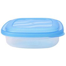 Era Ware 플라스틱 사각 저장용기 블루 뚜껑 포함, 1개