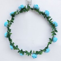 NK led화관 머리띠 야외촬영소품 셀프웨딩, led화관 블루