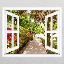 꾸밈 is638-너와걷고싶은길창문그림액자 시트지, B타입-외부창문형