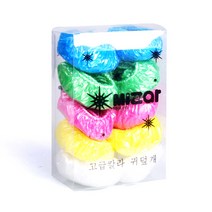 미자르 고급칼라 귀덮개 비닐 이어캡, 100개, 색상랜덤
