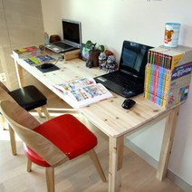 다인가구 원목 책상 컴퓨터책상 PC책상 조립식책상 초등학생책상 학생책상 독서실책상 게이밍책상, 원목책상1400