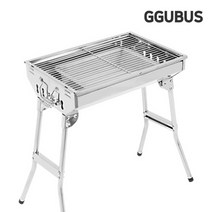 꾸버스 포터블 바베큐 스테인레스 그릴 베이직 L 캠핑용그릴