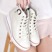 국내상산 6cm 여성 웨지힐 하이탑운동화 스니커즈 플
