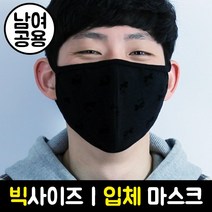 [블랙마스크] 빅사이즈_필터(선택) 입체마스크_블랙네코