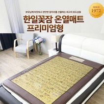한일의료기 꽃잠 프리미엄 온열매트 5Cm두께 방수인조가죽원단사용, 황실:싱글 200 x 100cm