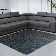 JSS&D PVC 쿠션매트(12T) / 두꺼운 바닥 거실 애견 발코니 베란다 층간소음 운동 매트 장판 대형 특대형, 곡선차콜