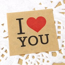 핸드메이드 더치 감사 스티커, B-076(사랑해 스티커 160개)