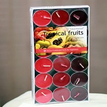 천일양초 무배 36P 티라이트 다중색(8개향중 1택), 트루피후루츠