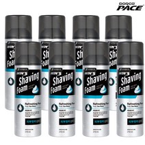 도루코 윈쓰리 WIN3 리프레싱 쉐이빙폼 면도거품 210ml(면도 필수 용품), 8매입, 210ml