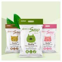 퀸오브샌드 누디 고양이 모래 녹차, 3kg, 1개