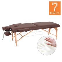 세븐뷰티 메모리폼 접이식 목재 침대15kg, 브라운(:20641.)