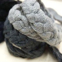 동서스토어 니트 댕기끈 헤어밴드재료 머리띠재료 니트리본끈 20mm 만들기재료, 그레이(1야드)