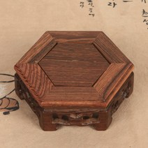 고급 계시목 육각 차탁 小