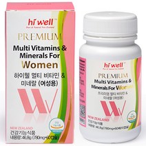 하이웰 멀티비타민 미네랄 여성용 60캡슐 (2개월분), 46.8g, 1통, 1개