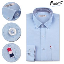 오마보이 남성용 반슬림 긴팔 솔리드 와이셔츠 DN94SK