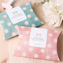 [러브소이] 06.종이포장 도트라운드박스 초콜릿상자 2종 초콜렛, 핑크, 1개