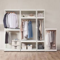 스피드랙 국내생산 강철프레임 인테리어 무볼트 행거 헹거, 화이트행거 가로 500mm × 폭 400mm × 높이 2100mm 2단