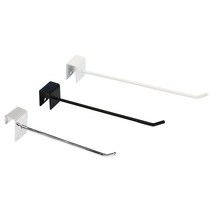 각파이프 일자후크/각 후크/매장 진열 찬넬 벽선반, 100mm, 화이트