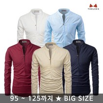 THELEES NKN351_헨리슬릿넥 린넨셔츠