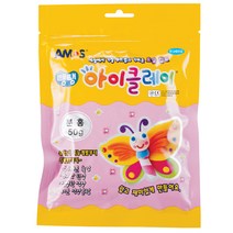 아모스 아이클레이 50g 지퍼팩 클레이, 분홍, 1개