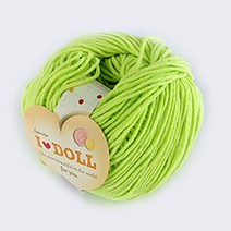 [앵콜스] IDOLL 아이돌실(10+1) 인형실 소품실 면사 뜨개실 털실, 65 튀는 라임(NEW)