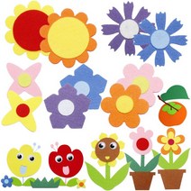 문구조아 환경구성펠트 꽃 펠트 교실꾸미기, $SWZ_ 4000별꽃 대(大)