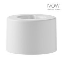 아이보우 그린에어 휴대용 선풍기 충전식 거치대 IVHF-2600C, 화이트
