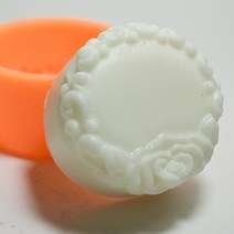 지안네이처 1구비누몰드 비누틀, 장미테두리원형90g