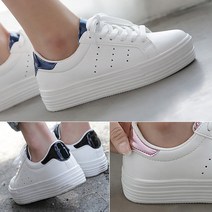 바닐라슈 크래더 애나멜콤비 레이스업 키높이 스니커즈(5cm)
