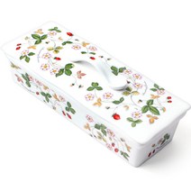 토탈하우스 BSF 백산도자기 더킹 사각수저통 수저함 수저케이스 수저보관함, 스트로베리-BSF-백산도자기-더킹-사각수저통