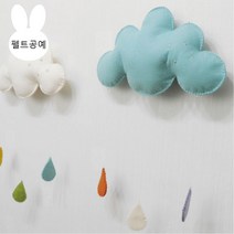 미세스라라 심플 구름모빌&리스 만들기 DIY, 민트색