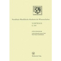 Lyrik ALS Sprache Unserer Zeit? Paul Celans Gedichtbande: 404. Sitzung Am 15. Oktober 1997 in Dusseldorf Paperback, Vs Verlag Fur Sozialwissenschaften