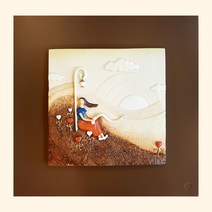 르누아르 연인들 부조 인테리어 벽 장식 액자 A 소품 선물